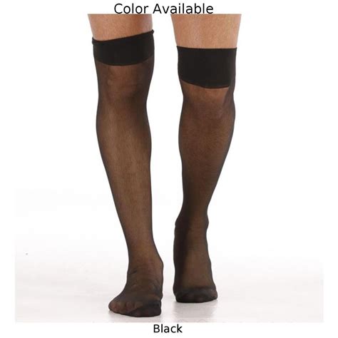 Stylish Men S Elastic Thigh High Stockings Over Knee Mesh Socks