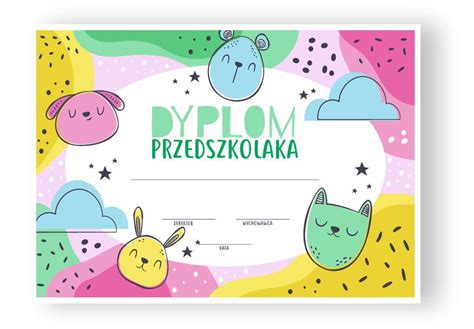 Dyplom Przedszkolaka Wz R A Kup W Sklepie Online Ponpon Toys