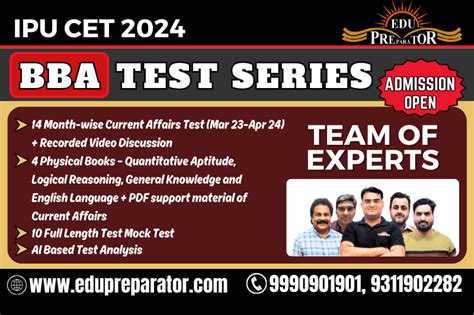 Ipu Cet 2024 Bba Test Series Edupreparator