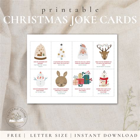 Christmas Jokes for Kids Cards – Printable Design Library