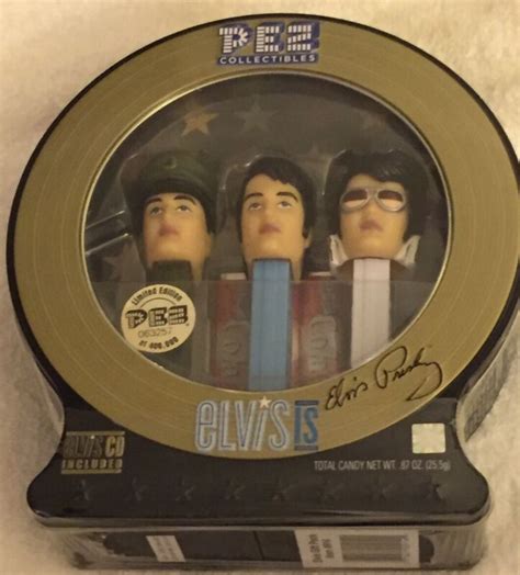 Elvis Presley Limited Edition Vintage PEZ Dispensers With CD SEALED