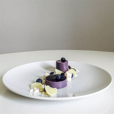 Blueberry Violet Panna Cotta With French Meringue And White Chocolate