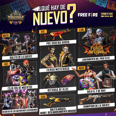 Free Fire Agenda Semanal Del De Octubre Al De Noviembre Tyc