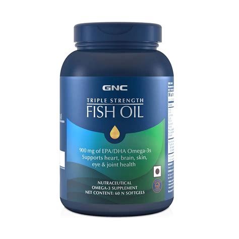 Gnc Triple Strength Fish Oil Omega Capsules For Men Women Mg