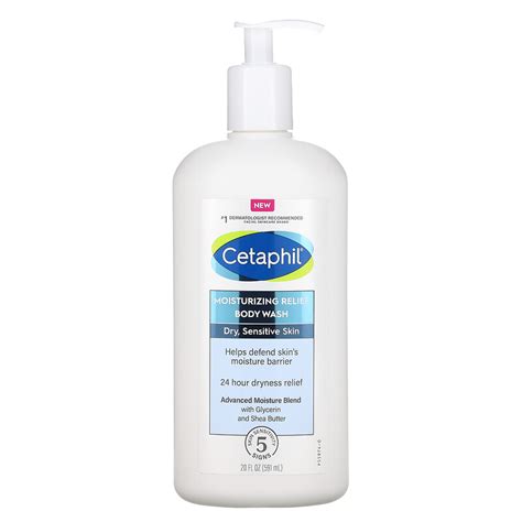 Cetaphil Moisturizing Relief Body Wash Dry Sensitive Skin 20 Fl Oz