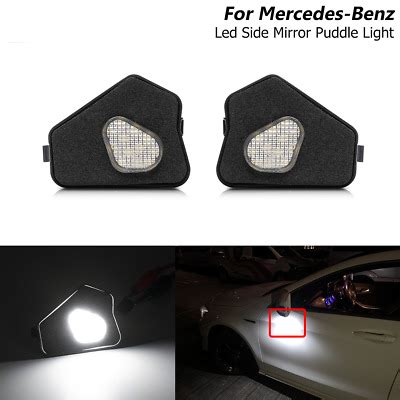 White LED Side Mirror Puddle Light For Mercedes Benz B C E S CLA GLA