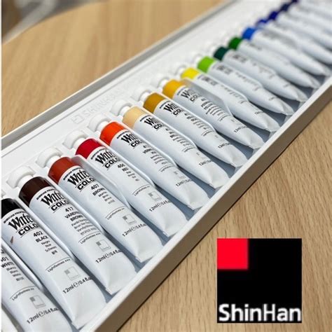 『zsartshop』韓國 Shinhan 新韓 透明水彩顏料 新韓水彩 12ml 盒裝18 24色 蝦皮購物