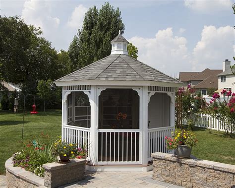 Octagon Vinyl Gazebos Green Acres Outdoor Living Outdoor Structures