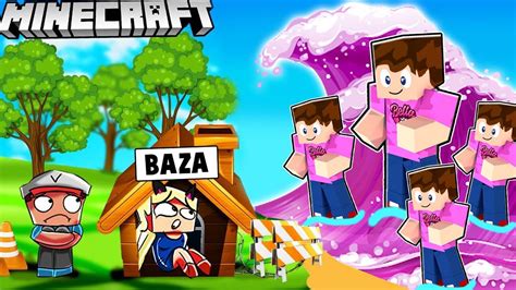 Baza Vs Tsunami Szalonego Fana Minecraft Tsunami Challenge Vito Vs