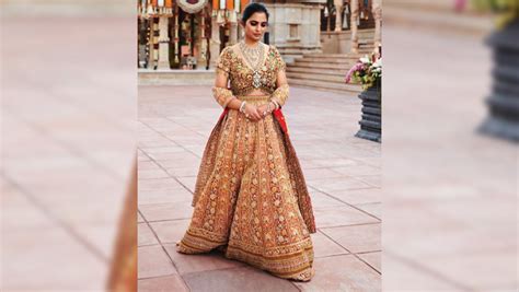 Isha Ambani Exudes Grace In Ethnic Lehenga By Abu Jani Sandeep Khosla