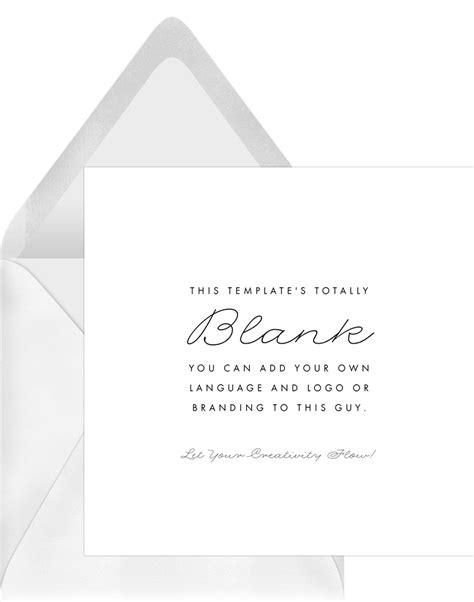 Totally Blank Invitations Greenvelope