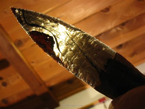 Triple Flow Obsidian Paleo Knife W Cholla Cactus Wood Handle