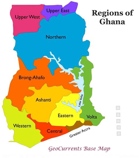 Ghana Map With Regions