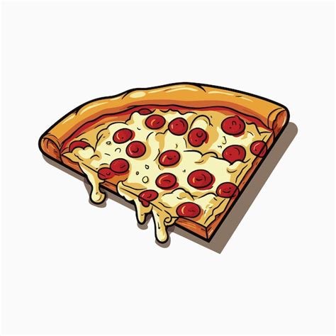 Premium Vector Slice Pizza Vector Illustration