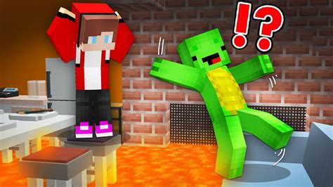 Jj And Mikey Scary Floor Is Lava In Minecraft Challenge Maizen Jj And