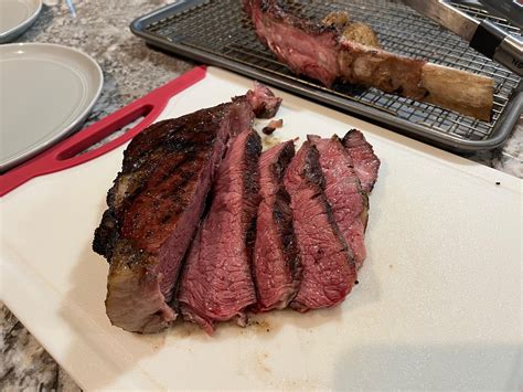 Another Walmart Tomahawk Ribeye Reverse Sear Traeger Grill R Steak