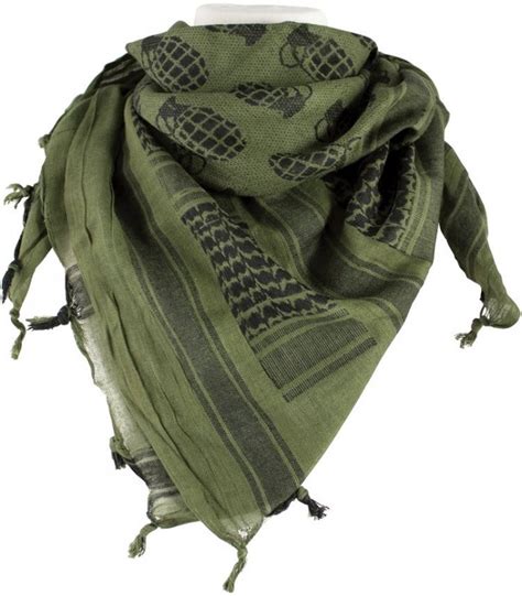 Pa Uelo T Ctico Shemagh Palestino Head Wrap Grenade Verde Negro