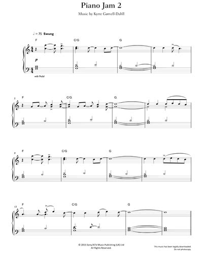 Piano Jam 2 Sheet Music by Kygo | nkoda