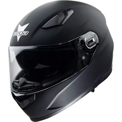 Vega Helmets Unisex Adult Full Face Motorcycle Helmet Matte Black