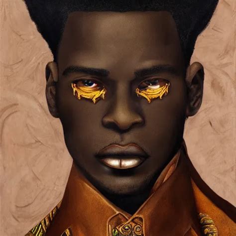 A Professionally Painted African Male Model Clothed Stable