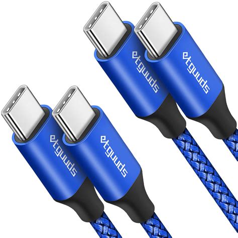 Amazon Etguuds Usb C To Usb C Cable Ft Pack W Usbc To Usbc