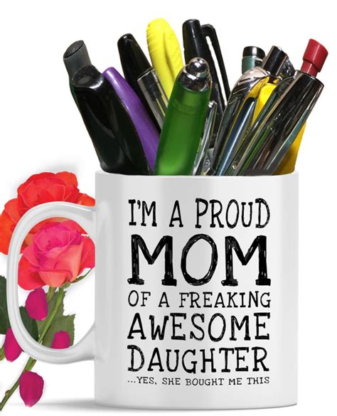 Funny Mom T Proud Mom Of Freaking Awesome Daughter She Etsy