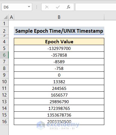 Convert Epoch Time To Date In Excel Easy Methods