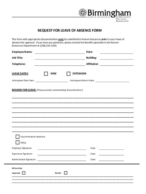 Fillable Online Leave Of Absence LOA Policy Fax Email Print PdfFiller