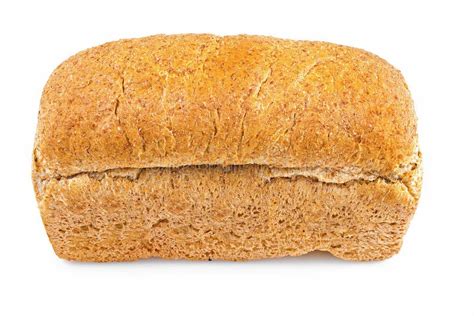 Whole Grain Bread Loaf On A White Background Stock Image Image Of