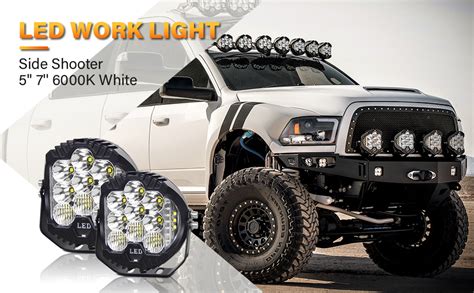 Willpower Inch W White Led Work Light Bar Side Shooter Off Road