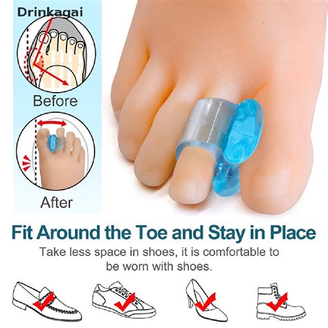 Dri Pcs Silicone Gel Toe Spacer Separator Straightener Spreader