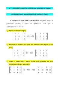 ALGEBRA LINEAR Exercicios Docsity