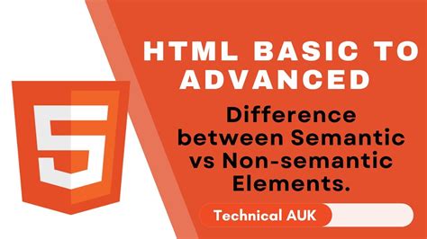 Html Basic To Advanced Difference Between Semantic Vs Non Semantic