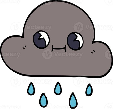 Cartoon Doodle Rain Cloud 45271491 Png