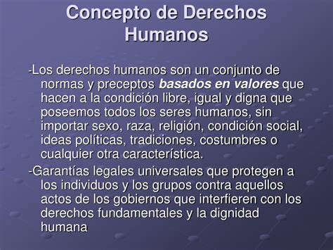 PPT Conceptos Y Principios De Derechos Humanos PowerPoint