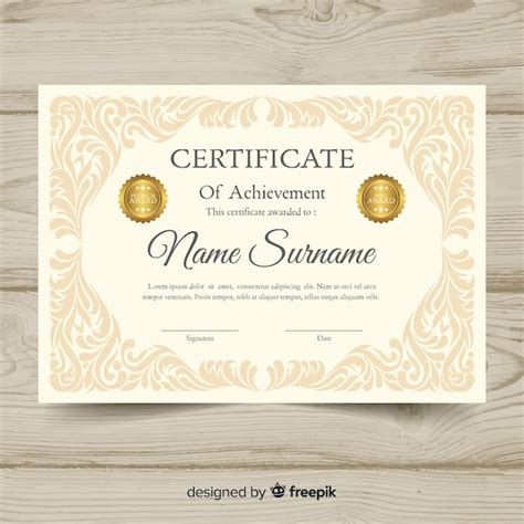 Plantilla De Diploma Vector Gratis