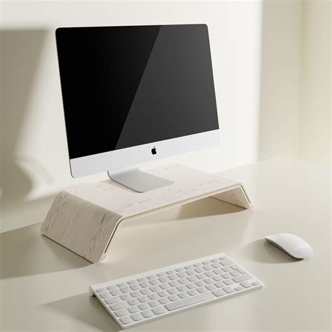 White Ash Monitor Stand | deskka™