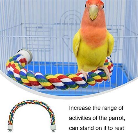 Bird Perch Rope Colorful Bird Spiral Rope Practical Parrot Toy Parrot