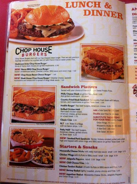 Menu at Huddle House restaurant, Abingdon