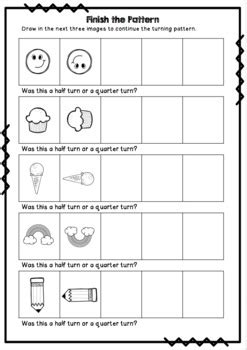 Flip Slide Turn Worksheets By Turtle Y Treasured Resources