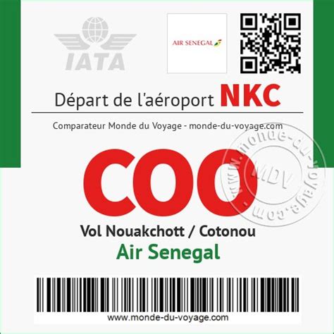 Vol Nouakchott Cotonou Air Senegal Pas Cher Monde Du Voyage