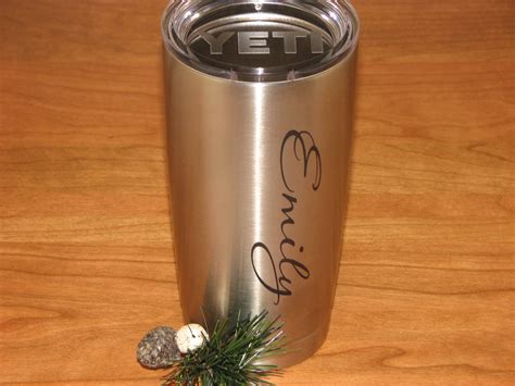 Custom Laser Engraved Yeti Rambler Tumbler 20 Oz Personalized