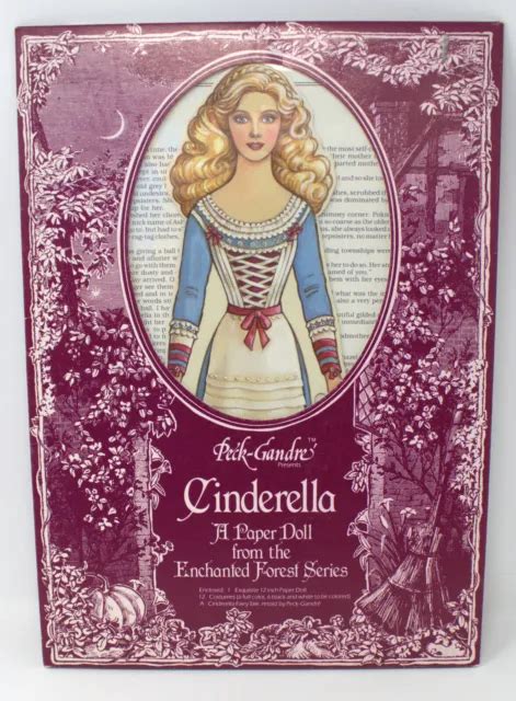 PECK GANDRE CINDERELLA PAPER Doll From Enchanted Forest Series OPEN NEW