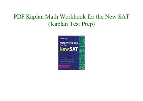 Read Kaplan Math Workbook For The New Sat Kaplan Test Prep New 2018