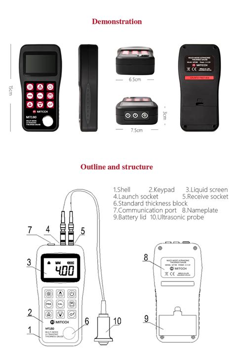 Mt Multi Mode Ultrasonic Thickness Gauge Mitech Co Ltd