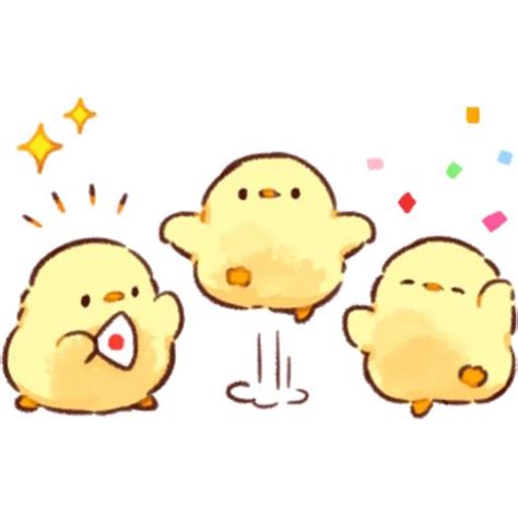 Soft And Cute Chicks Winter Telegram Stickers Garabatos Lindos