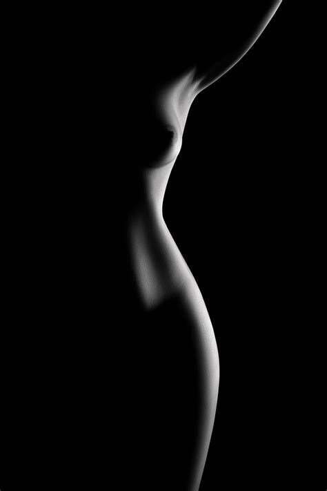 Nude Figurative Bodyscape Of A Woman No70 Black White Luster Photo