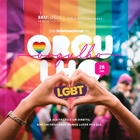 Dia Internacional Do Orgulho Lgbt 28 De Junho Aceitação é Um Direito