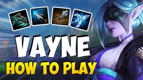 HOW TO PLAY VAYNE ADC FOR BEGINNERS VAYNE Guide Season 11 League Of