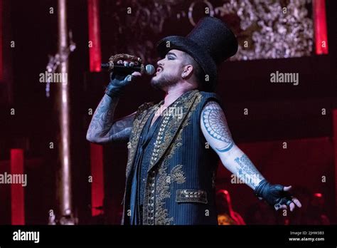 Bologna Italy 11th July 2022 Adam Lambert During Queen Adam Lambert Rhapsody Tour Music